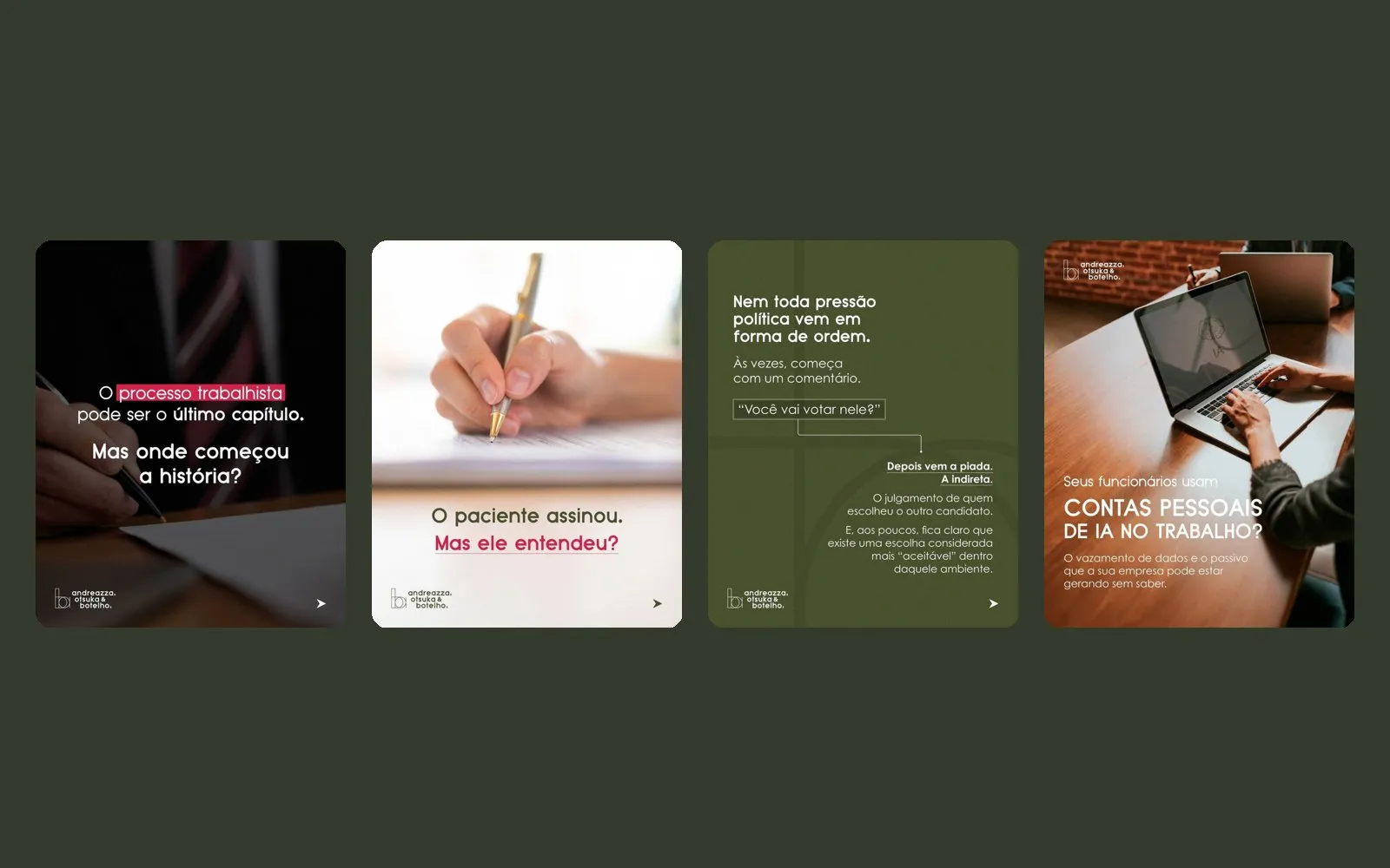 Posts do escritório Andreazza, Otsuka & Botelho produzidos pela Tagbit