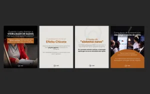 Quatro posts da Davinci produzidos pela Tagbit para Instagram e LinkedIn