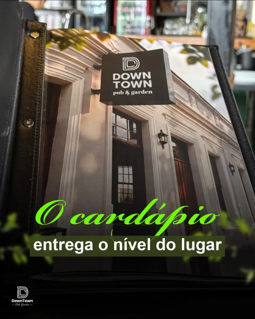Carrossel sobre o cardápio do DownTown