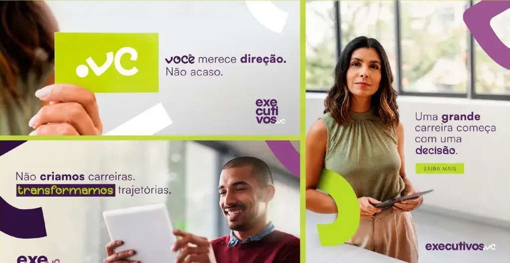 Materiais digitais da Executivos.vc para redes sociais