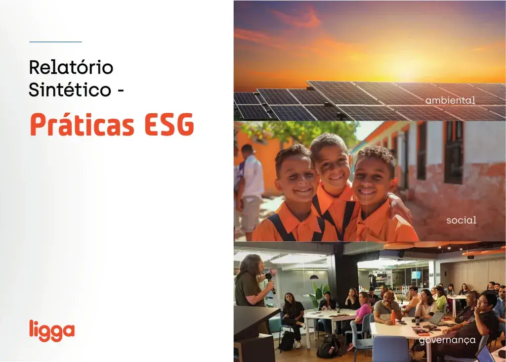 Capa do Relatório Sintético de Práticas ESG da Ligga