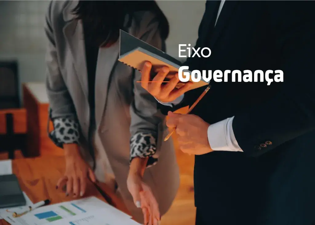 Abertura do Eixo Governança do relatório ESG da Ligga