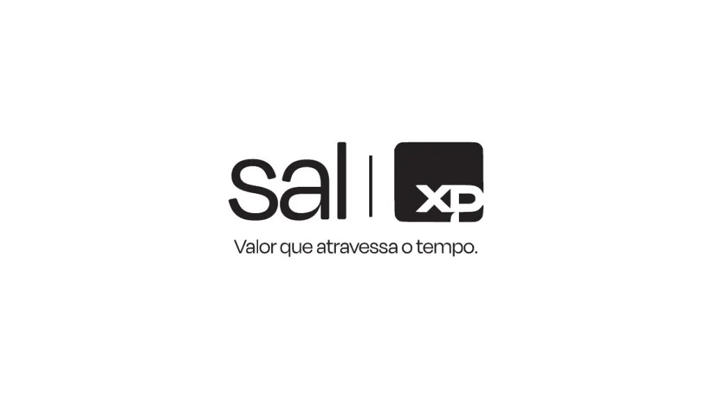 Logo da Sal Investimentos com a XP e a assinatura Valor que atravessa o tempo, em fundo claro