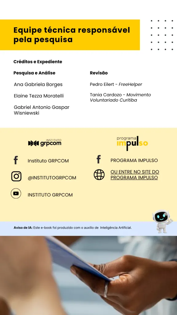 Página do Relatório Cenário do Voluntariado Paranaense